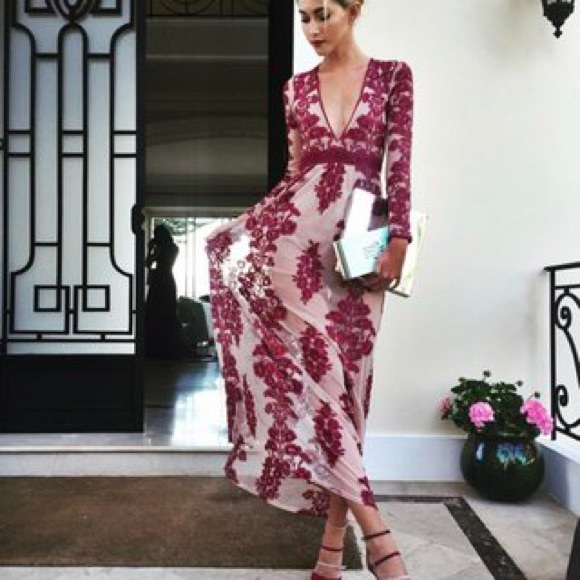 For Love and Lemons Red Temecula Maxi Dress - Picture 2 of 14